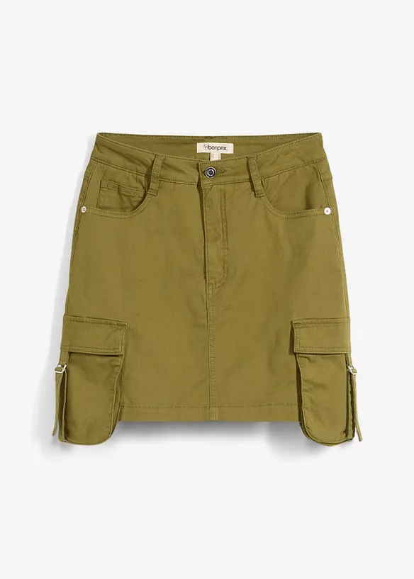 Minirok van een elastische katoenmix, bonprix