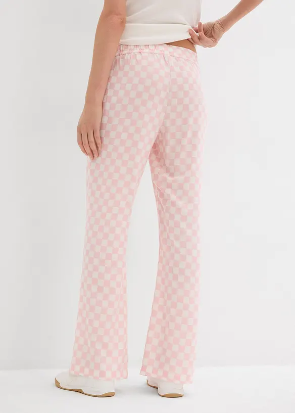 Geruite Marlene Dietrich broek van soepele viscose, bonprix