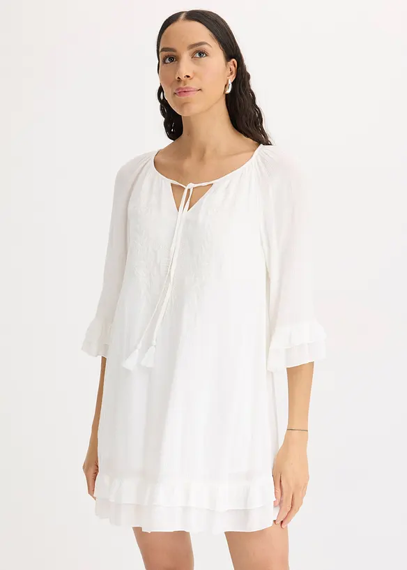 Boho jurk met borduursel, bonprix