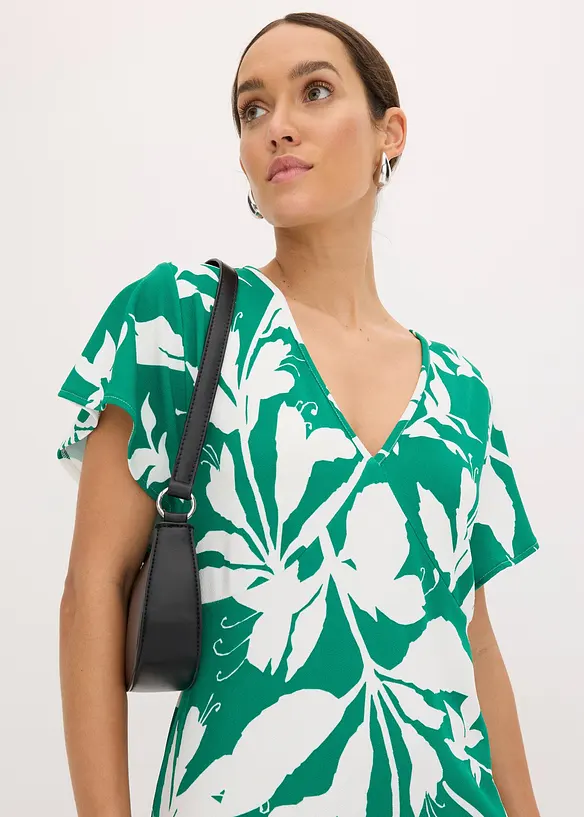 Midi jurk met kapmouwen, bonprix