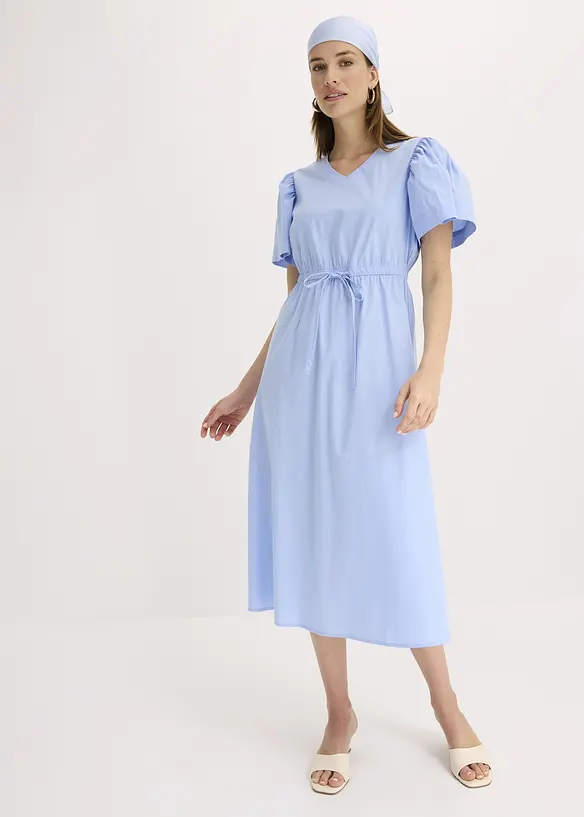 Midi jurk met wijde mouwen, bonprix
