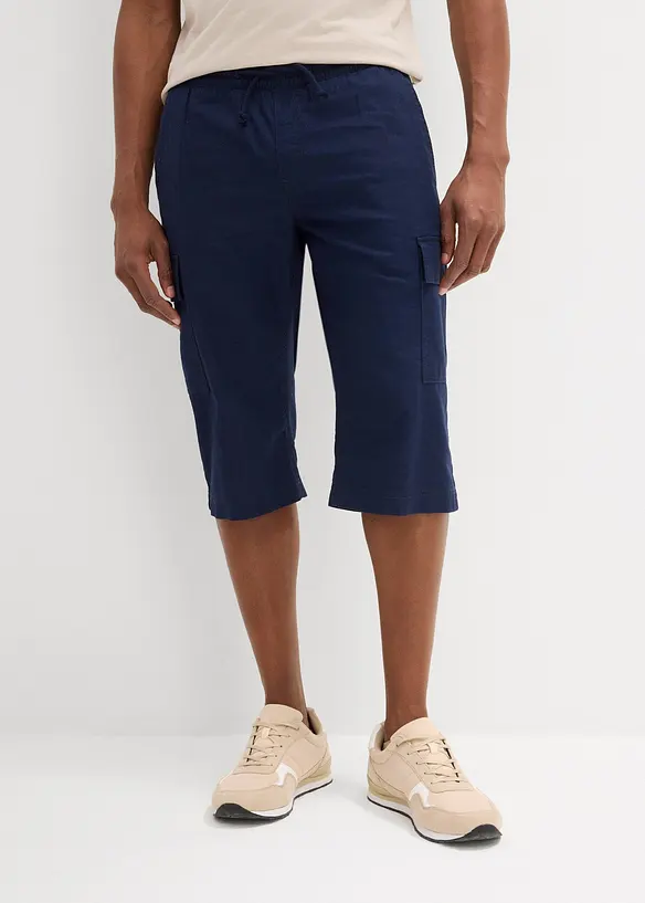 Cargo instapbermuda met linnen, bonprix