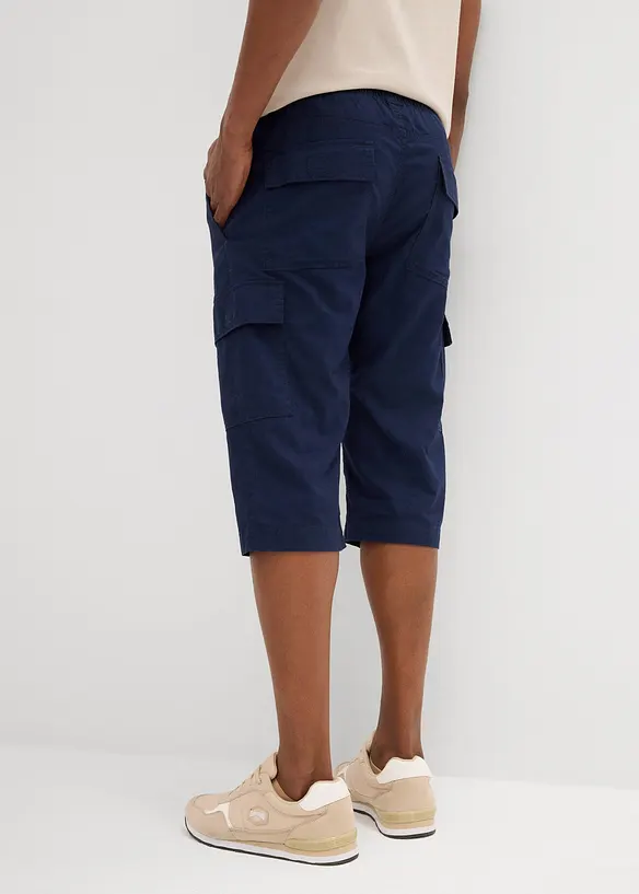 Cargo instapbermuda met linnen, bonprix