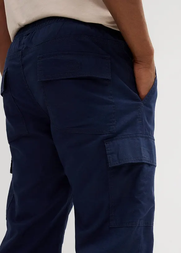 Cargo instapbermuda met linnen, bonprix