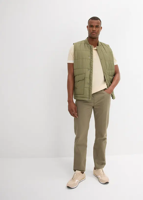Regular fit instapbroek van puur katoen, straight, bonprix