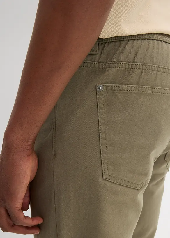 Regular fit instapbroek van puur katoen, straight, bonprix