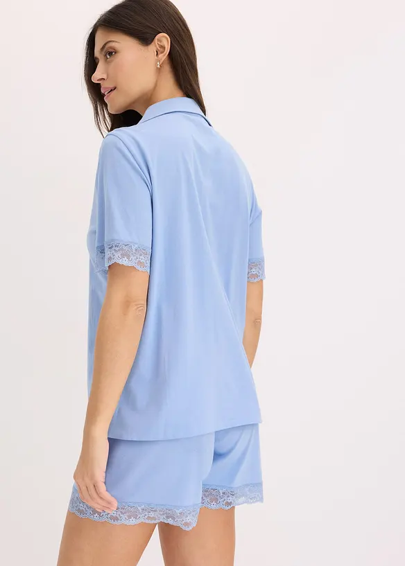 Shortama met knopen en viscose, bonprix