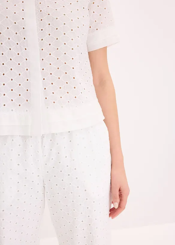 Blouse met broderie, bonprix