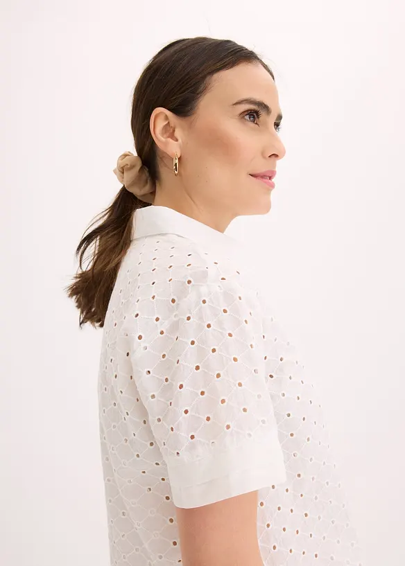 Blouse met broderie, bonprix