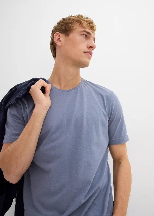 T-shirt (set van 2) van puur katoen, bonprix