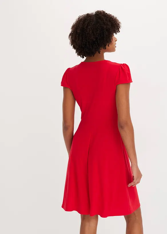 Jersey jurk met gesp, bonprix
