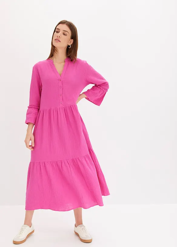 Maxi jurk van mousseline, bonprix