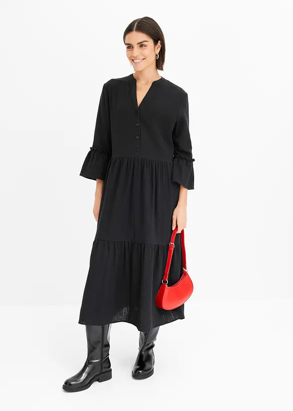 Maxi jurk van mousseline, bonprix