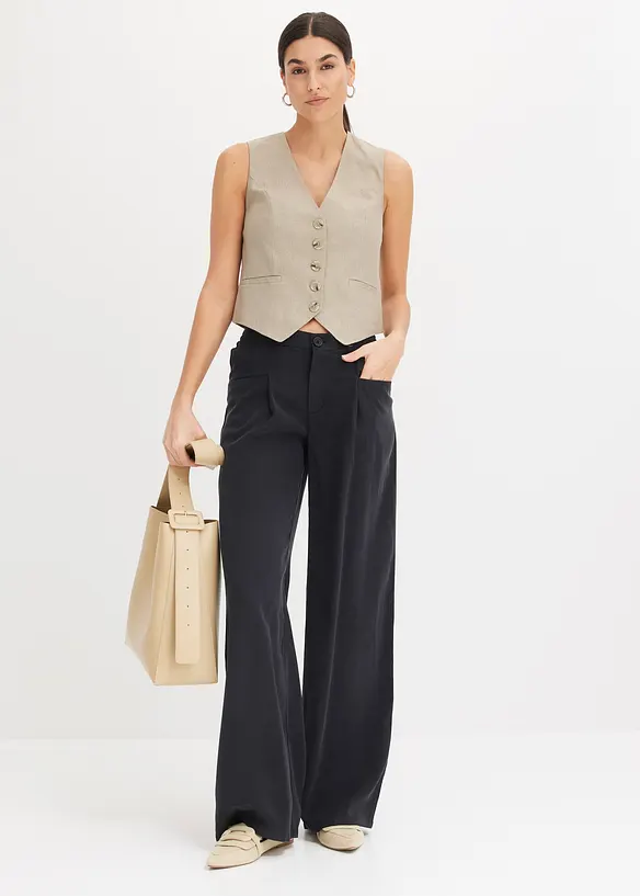 Gilet in een soepele visosemix, bonprix