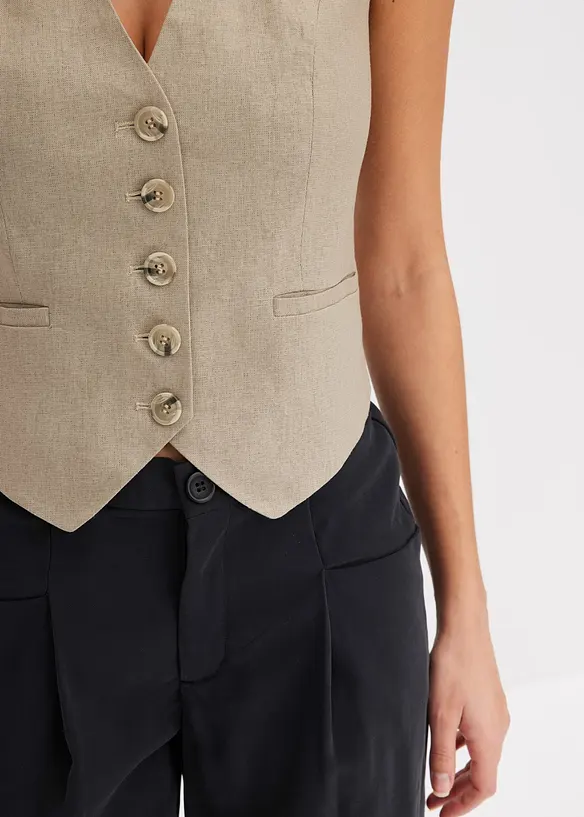 Gilet in een soepele visosemix, bonprix