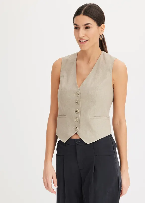 Gilet in een soepele visosemix, bonprix