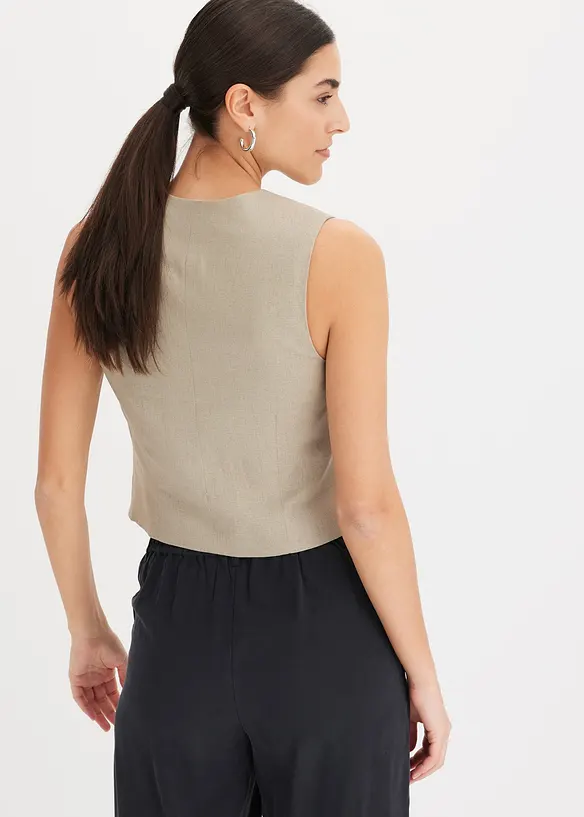 Gilet in een soepele visosemix, bonprix