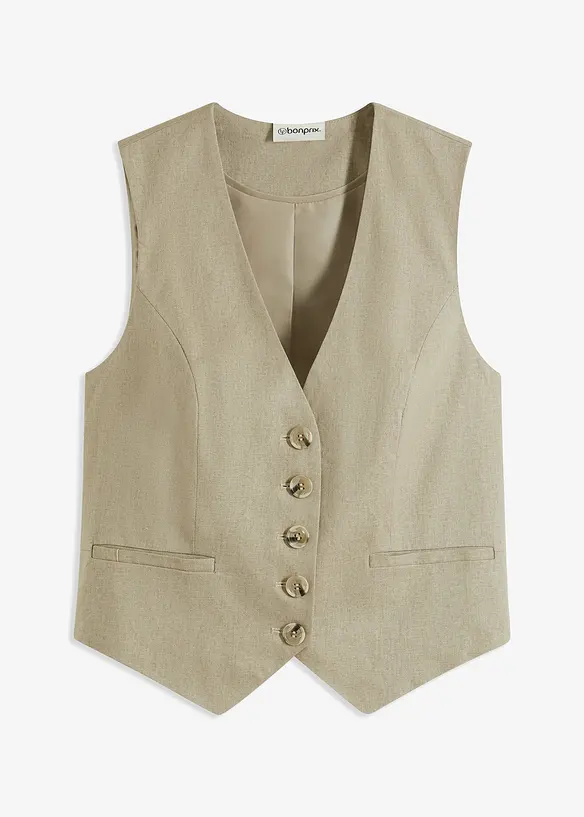 Gilet in een soepele visosemix, bonprix