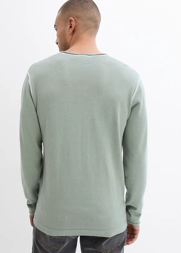 Henley trui van puur katoen, bonprix