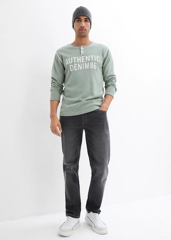 Henley trui van puur katoen, bonprix