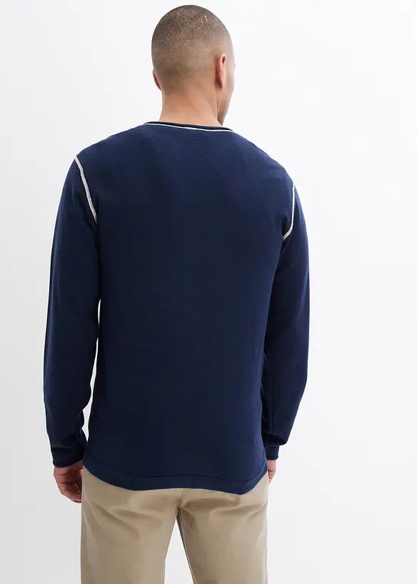 Henley trui van puur katoen, bonprix