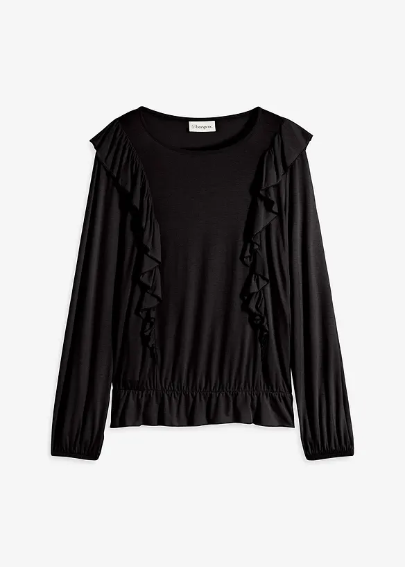 Shirt met volants, bonprix