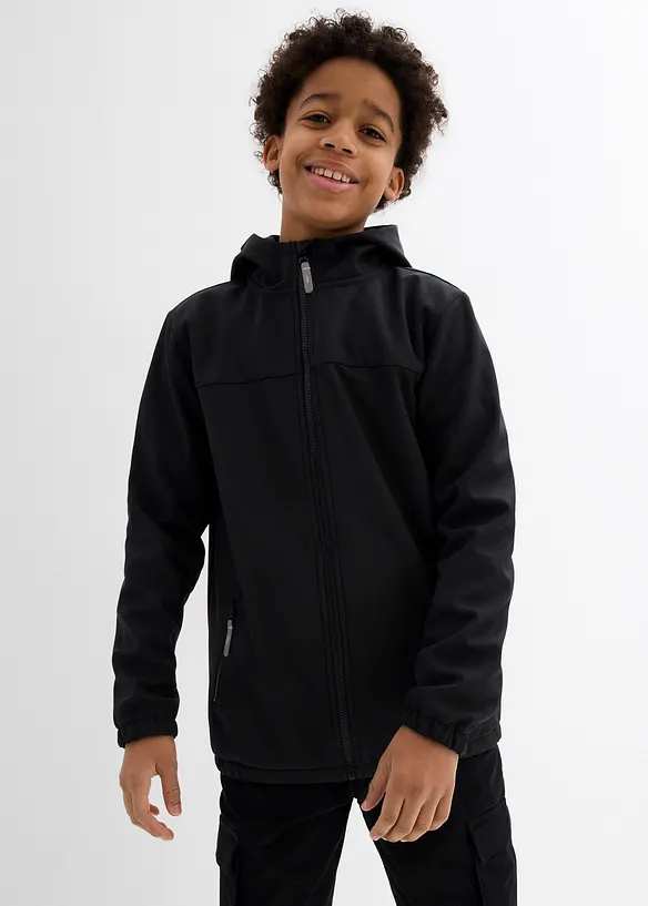 Softshell jas met capuchon, bonprix