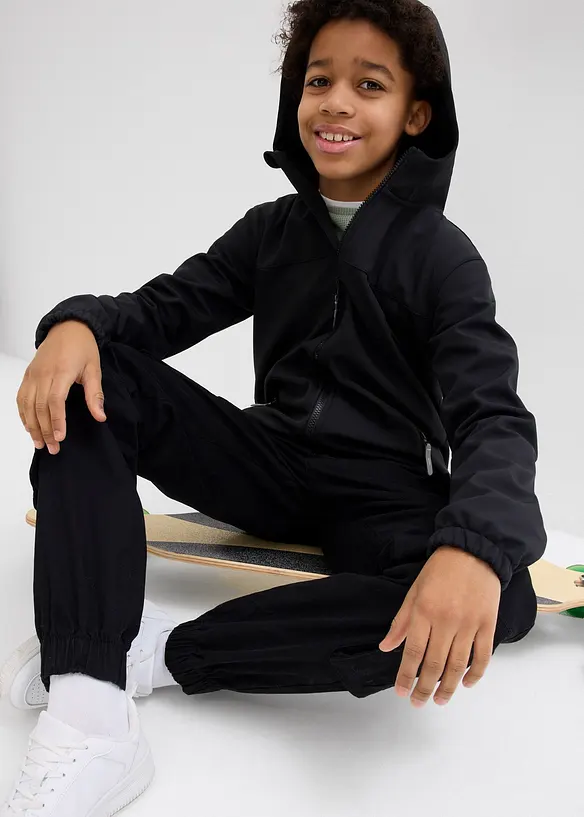 Softshell jas met capuchon, bonprix