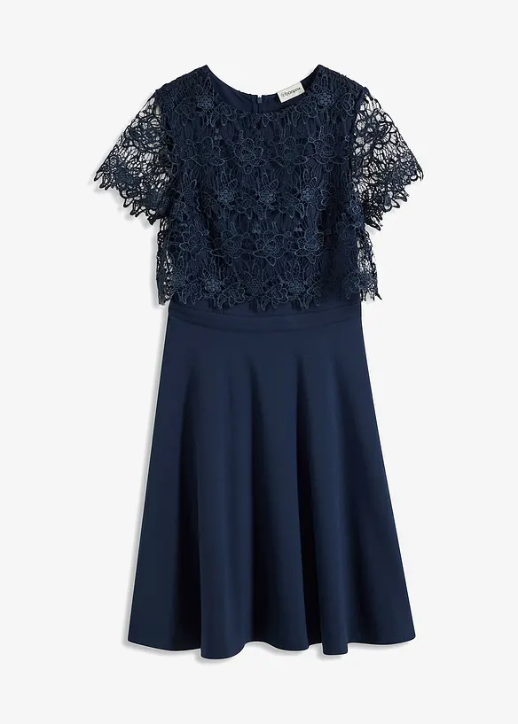 Midi jurk met kant, bonprix