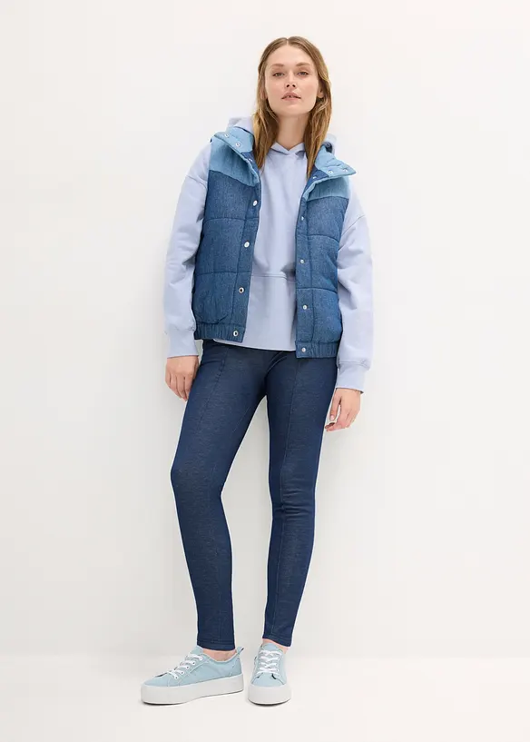 Zachte thermo legging in denim look, bonprix