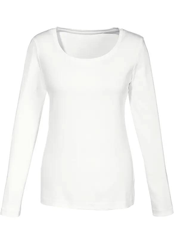 Katoenen longsleeve met ronde hals, bonprix