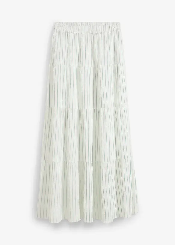Gestreepte maxi rok van puur katoen, bonprix