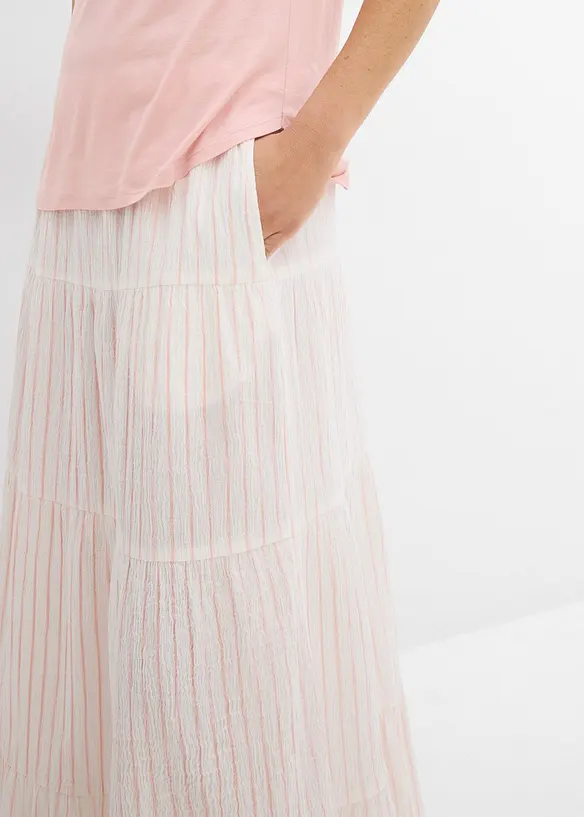 Gestreepte maxi rok van puur katoen, bonprix