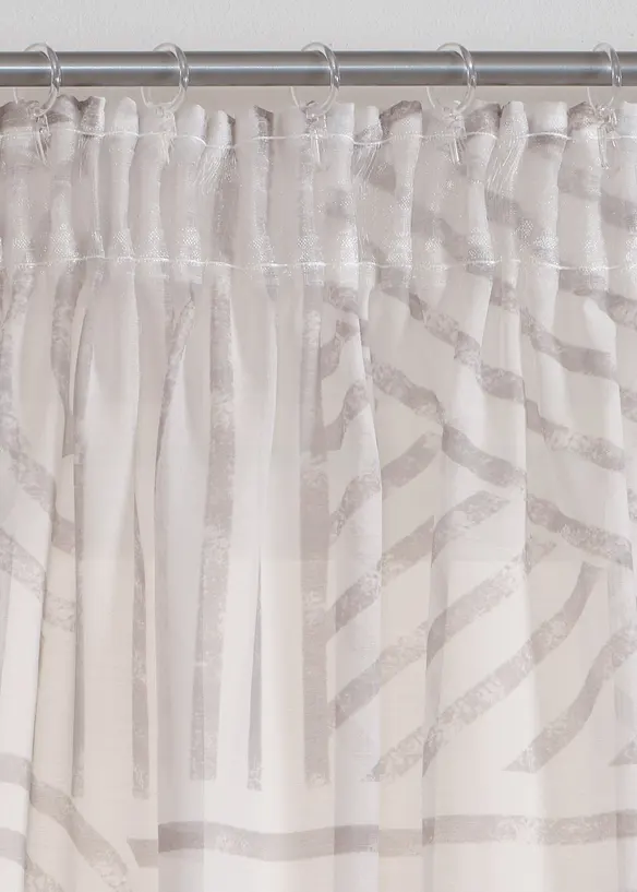 Transparant gordijn met grafisch motief (1 stuk), bonprix