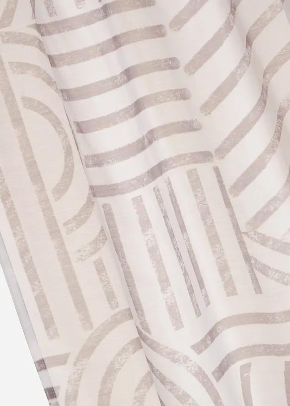 Transparant gordijn met grafisch motief (1 stuk), bonprix