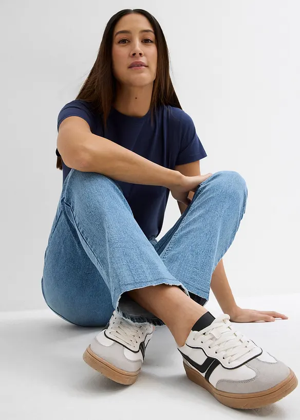 Straight jeans mid waist, bonprix