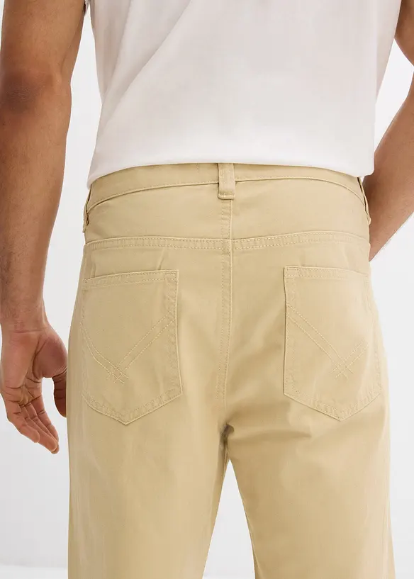 Regular fit twill broek van katoen, straight, bonprix