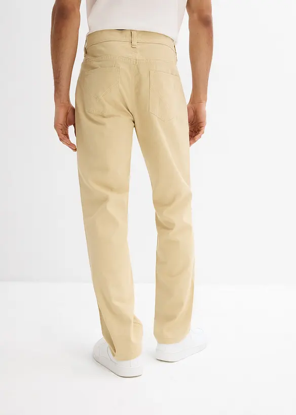 Regular fit twill broek van katoen, straight, bonprix