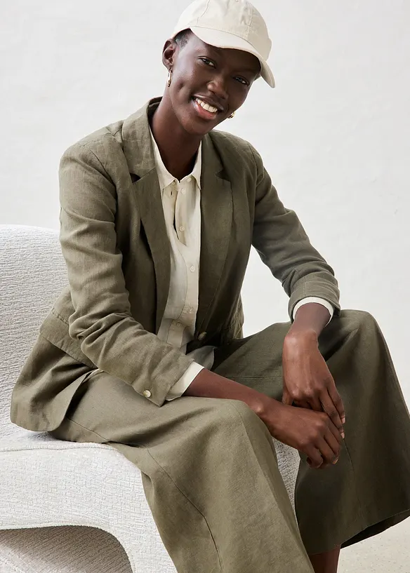 Linnen blazer, bonprix