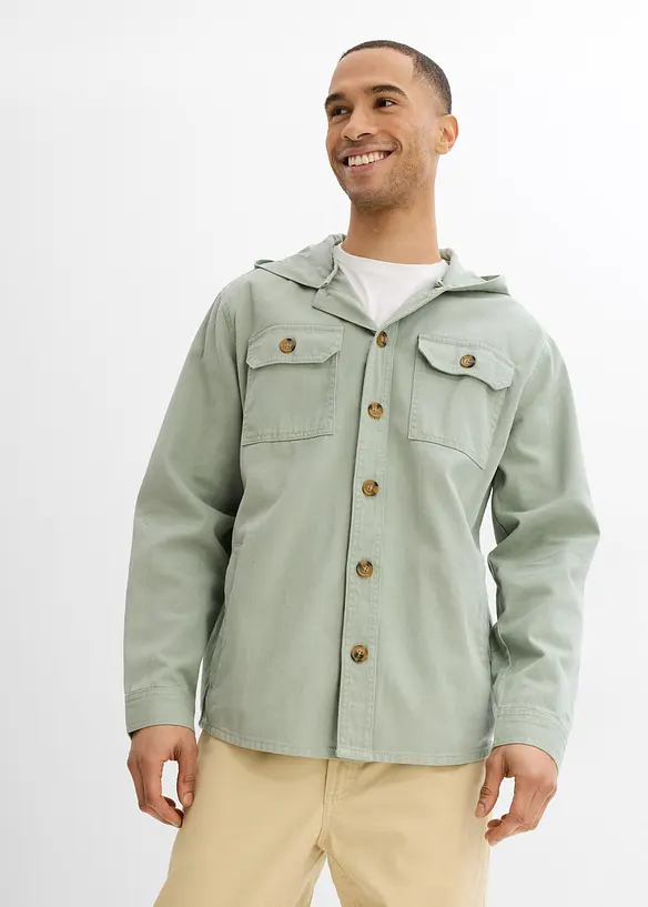 Overshirt met capuchon, bonprix