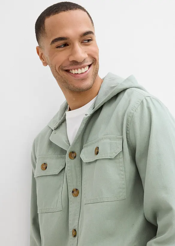 Overshirt met capuchon, bonprix