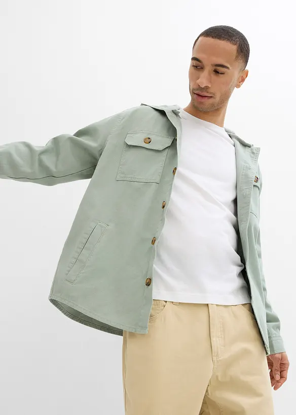 Overshirt met capuchon, bonprix