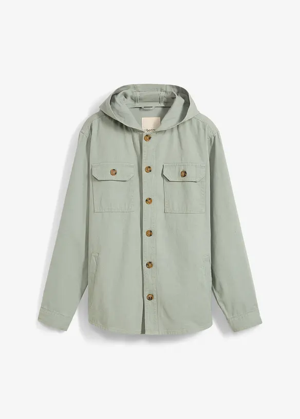 Overshirt met capuchon, bonprix