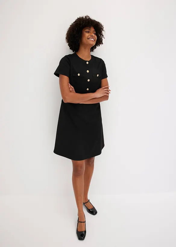 Mini jurk met licht uitlopende rok, bonprix