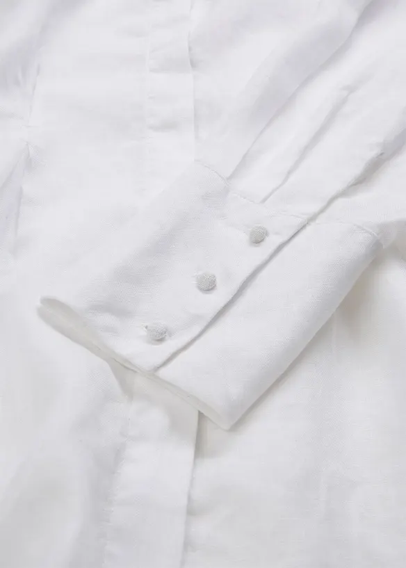 Getailleerde linnen blouse, bonprix