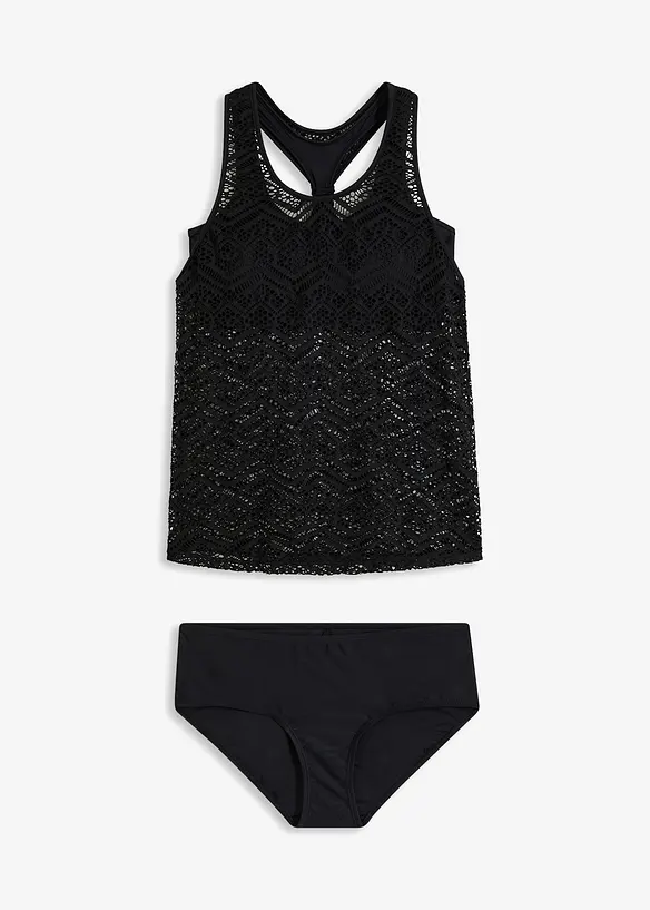 Tankini (2-dlg. set) van kant, bonprix