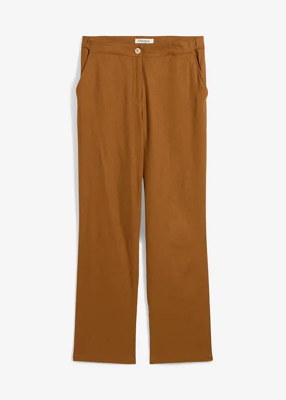 High waist broek van een linnen-viscosemix, bonprix