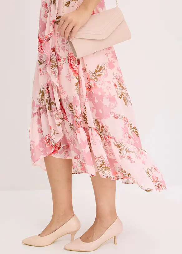 Chiffon jurk met volants, bonprix