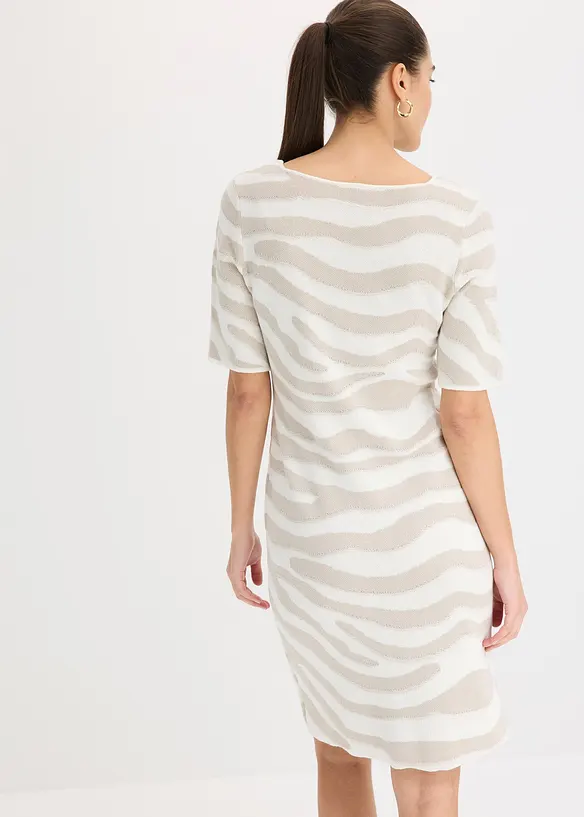 Gebreide jacquard jurk, bonprix