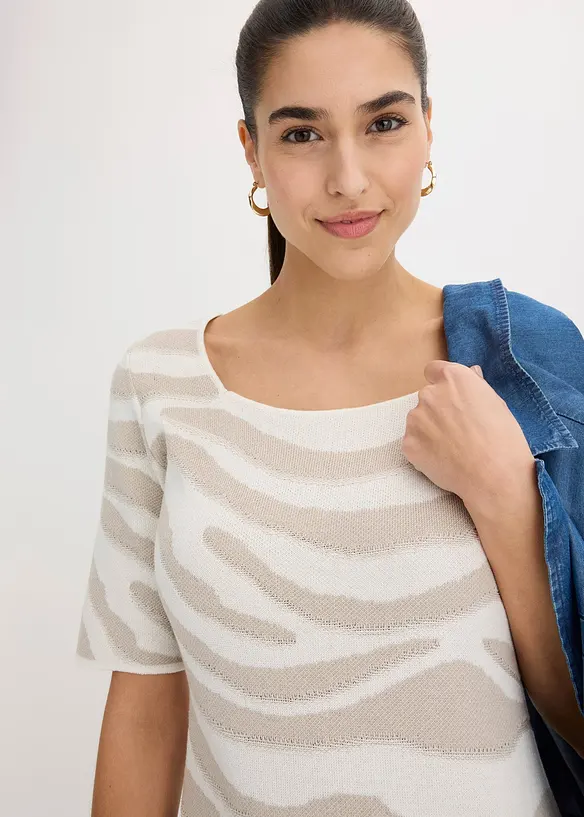 Gebreide jacquard jurk, bonprix